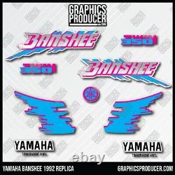 1992 Yamaha Banshee Graphics Decals Full Stickers MATTE Vinyl COLOR VARIATIONS