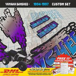 1994-97 Yamaha Banshee Full Graphics Decals Kit THIN AND HIGH GLOSS NEW UPDATE