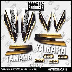 1999 Yamaha Banshee HOLOGRAPHIC Decals Green GOLD HIGH TECH THIN GRAPHICS NEW
