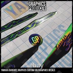2003 Yamaha Banshee HOLOGRAPHIC Decals Green Blue HIGH TECH THIN GRAPHICS NEW