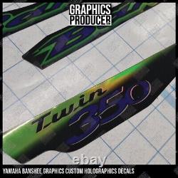 2003 Yamaha Banshee HOLOGRAPHIC Decals Green Blue HIGH TECH THIN GRAPHICS NEW