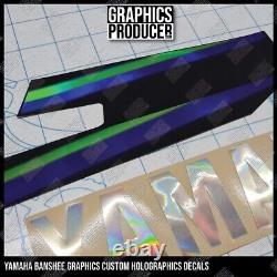 2003 Yamaha Banshee HOLOGRAPHIC Decals Green Blue HIGH TECH THIN GRAPHICS NEW