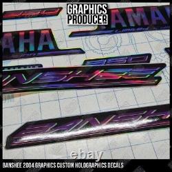 2004 Yamaha Banshee 350 HOLOGRAPHIC Decals PURPLE HIGH TECH THIN GRAPHICS NEW