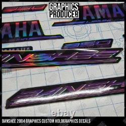 2004 Yamaha Banshee 350 HOLOGRAPHIC Decals PURPLE HIGH TECH THIN GRAPHICS NEW
