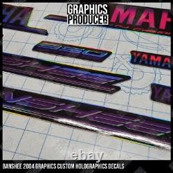 2004 Yamaha Banshee 350 HOLOGRAPHIC Decals PURPLE HIGH TECH THIN GRAPHICS NEW