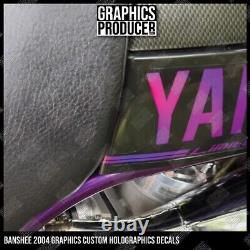 2004 Yamaha Banshee 350 HOLOGRAPHIC Decals PURPLE HIGH TECH THIN GRAPHICS NEW