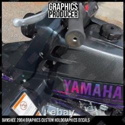 2004 Yamaha Banshee 350 HOLOGRAPHIC Decals PURPLE HIGH TECH THIN GRAPHICS NEW