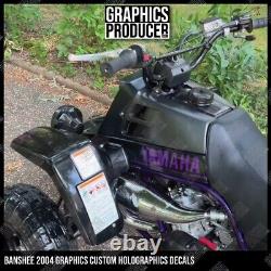 2004 Yamaha Banshee 350 HOLOGRAPHIC Decals PURPLE HIGH TECH THIN GRAPHICS NEW