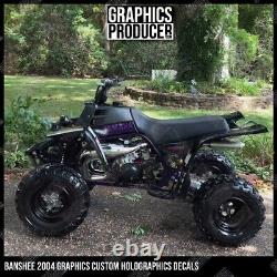 2004 Yamaha Banshee 350 HOLOGRAPHIC Decals PURPLE HIGH TECH THIN GRAPHICS NEW