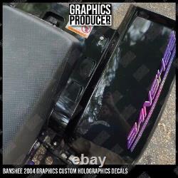 2004 Yamaha Banshee 350 HOLOGRAPHIC Decals PURPLE HIGH TECH THIN GRAPHICS NEW