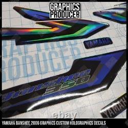 2006 Yamaha Banshee 350 HOLOGRAPHIC Decals Blue HIGH TECH THIN GRAPHICS NEW