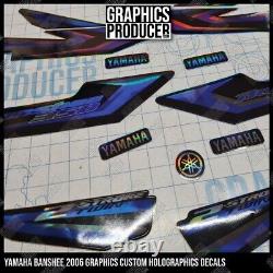 2006 Yamaha Banshee 350 HOLOGRAPHIC Decals Blue HIGH TECH THIN GRAPHICS NEW