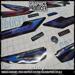 2006 Yamaha Banshee 350 HOLOGRAPHIC Decals Blue HIGH TECH THIN GRAPHICS NEW