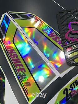 2006 Yamaha Banshee Full Graphics Kit And Radiator Grill Set Holographic Finish