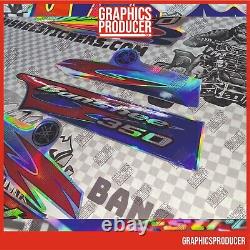 2010 Yamaha Banshee 350 Full Graphics Decals Kit Holographic New Kit