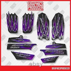 2010 Yamaha Banshee Graphics Decals Stickers Black Fenders NEW HIGH TECH VINYL