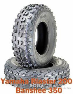 (2) 21x7-10 21x7x10 Yamaha Blaster 200 Banshee 350 ATV Front Tire Set 6PR