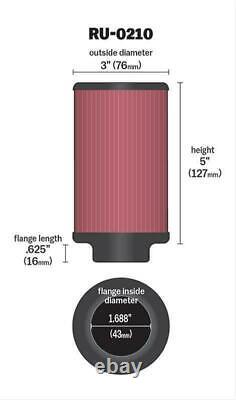 (2) 87-06 Yamaha 350 Banshee K&N Air Filter Ru-0210 For Stock Carburetors NEW
