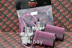 2 X Yamaha Banshee 28MM 28 Larger Carbs Carburetors PWK + Cable + K+N Filters