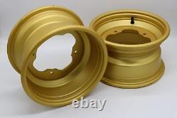 2 x 10 front aluminum wheels rims 4x156 Yamaha Banshee Blaster Warrior GOLD