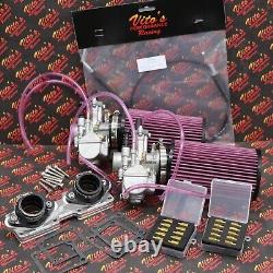 2 x 28mm carburetor + throttle cable carbs Banshee K+N filters + intakes jet kit