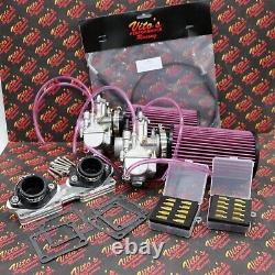 2 x 28mm carburetor + throttle cable carbs Banshee K+N filters + intakes jet kit
