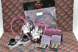 2 x 28mm carburetor + throttle cable carbs Banshee K+N filters + intakes jet kit