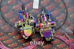 2 x Yamaha Banshee 28mm 28PWK Larger Carbs Carburetors + Vito's cable TITANIUM