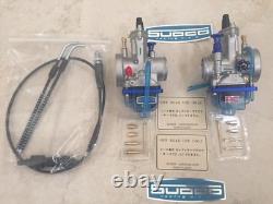 2x Banshee 34MM 34 Mil Larger Race Carburetors Powerjet carbs +cable+ jets