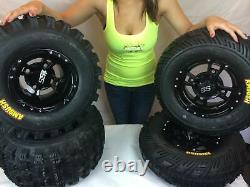 4 NEW Yamaha Banshee 350 ITP SS112 Black RIMS on CST Ambush Tires Wheels kit