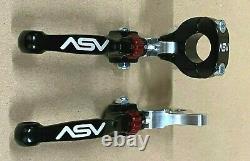 ASV F4 YAMAHA BANSHEE YFZ 350 SHORT CLUTCH & BRAKE LEVERS BLACK PAIR with Covers