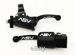 Asv Unbreakable F3 Shorty Black Clutch Brake Levers Dust Covers Yamaha Banshee