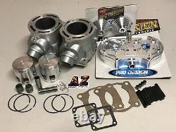 Banshee 350 RAW 64 Stock Bore Cylinders Pro Design Head Domes Kit Wiseco Pistons
