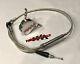 Banshee Large Carb Steel Braided Terrycable Throttle Cable Silver Billet Thumb
