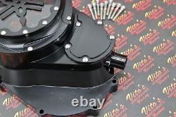 Billet aluminum Yamaha Banshee lock up CLUTCH COVER clear window BLACK + LOGO