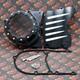 Billet Aluminum Stator Sprocket Cover Yamaha Banshee + Clear Window Black