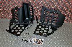 Black Heel Guards footrest Yamaha Banshee left right nerf bars plastics BOLT KIT