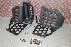 Black Heel Guards footrest Yamaha Banshee left right nerf bars plastics BOLT KIT