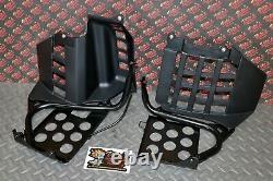 Black Heel Guards footrest Yamaha Banshee left right nerf bars plastics BOLT KIT