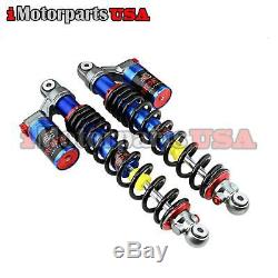 Blue Gas Air Front Shock Absorbers Set For Yamaha Banshee Yfz350 Atv Suspension