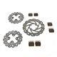 Brake Rotors & Brake Pads Yamaha Banshee Yfz 350 1990-2006 Front & Rear Riptide