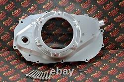 CLUTCH COVER + LOCK UP KIT Billet aluminum Yamaha Banshee clear window SILVER
