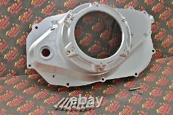 CLUTCH COVER + LOCK UP KIT Billet aluminum Yamaha Banshee clear window SILVER