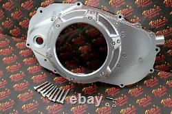 CLUTCH COVER + LOCK UP KIT Billet aluminum Yamaha Banshee clear window SILVER