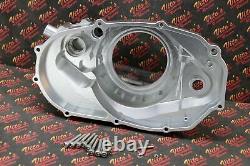 CLUTCH COVER + LOCK UP KIT Billet aluminum Yamaha Banshee clear window SILVER