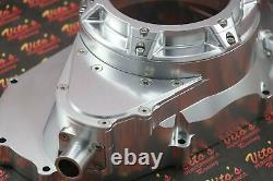 CLUTCH COVER + LOCK UP KIT Billet aluminum Yamaha Banshee clear window SILVER