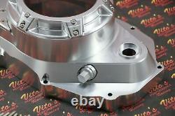 CLUTCH COVER + LOCK UP KIT Billet aluminum Yamaha Banshee clear window SILVER