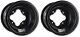 Dwt Black A5 Rolled Lip Rear Wheels Rims 10 10x10 5+5 4/115 Banshee Yfz Raptor