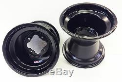 DWT Black A5 Rolled Lip Rear Wheels Rims 10 10x10 5+5 4/115 Banshee YFZ Raptor