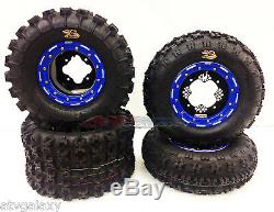 DWT G3 Beadlock Rims GBC XC Master Tires Front/Rear XC Kit Yamaha Banshee YFZ450